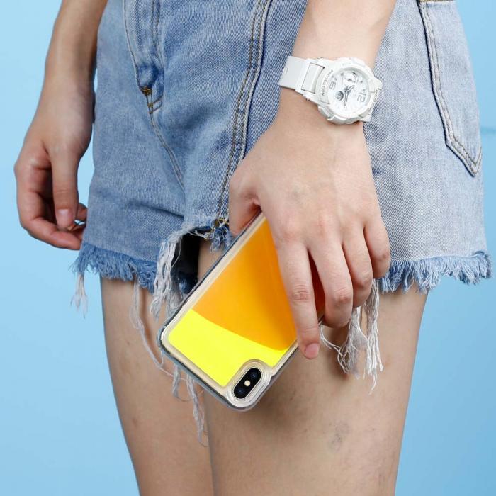 A-One Brand - Liquid Neon Sand skal till iPhone Xs Max - Orange