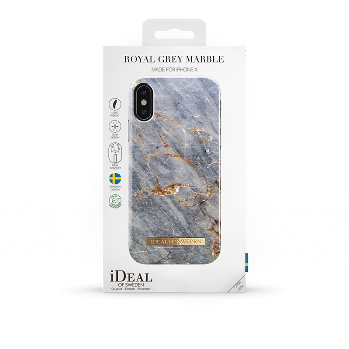 UTGATT5 - iDeal of Sweden Fashion Case iPhone X/XS - Royal Grey Marble