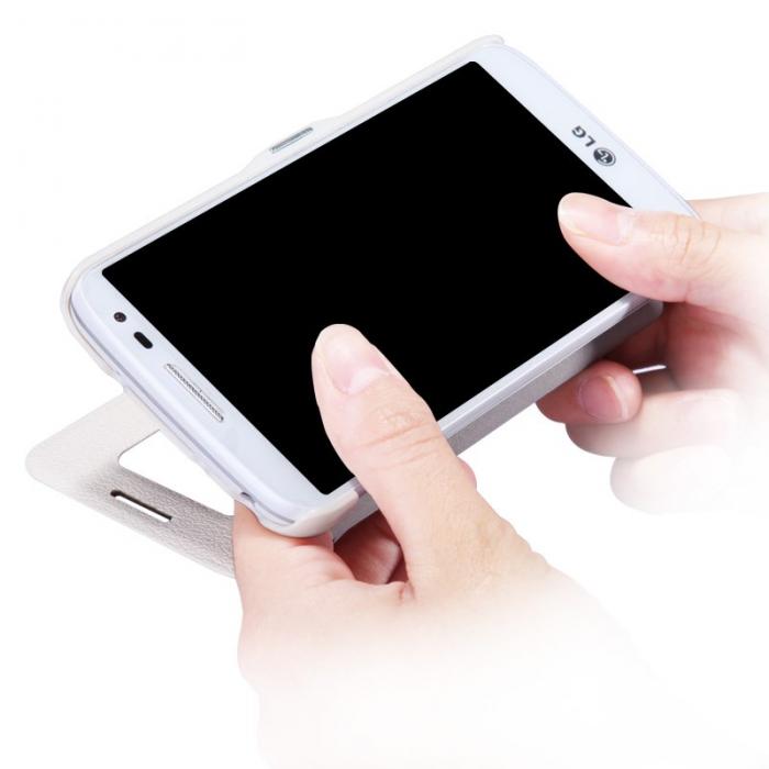 UTGATT4 - Nillkin Fresh Series S-View fodral till LG G2 Mini (Vit)