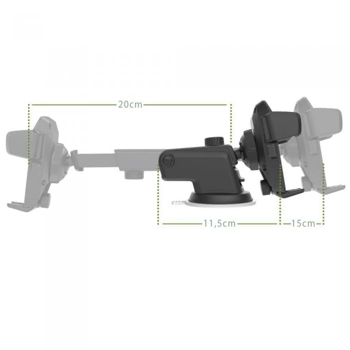  - Dash & Windshield Bilhllare Mount - Svart
