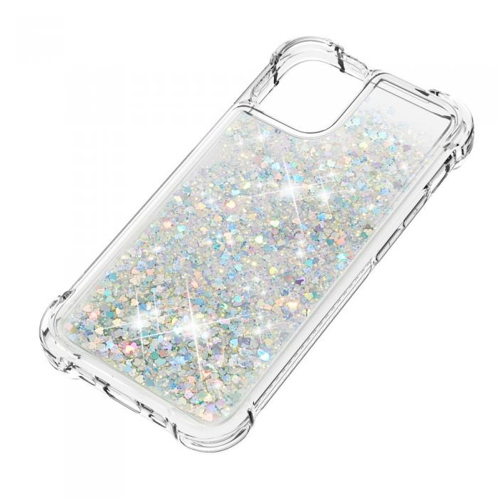 OEM - Drop-Proof Glitter Sequins Skal till iPhone 13 Pro Max - Silver