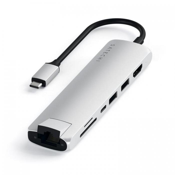 UTGATT1 - Satechi USB-C MultiPort Ethernet - HDMI, USB - Silver