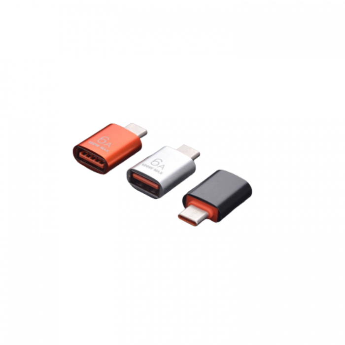 A-One Brand - Typ-C Hane till USB-A Hon Adapter - Silver
