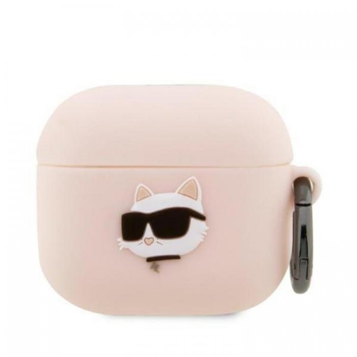 KARL LAGERFELD - Karl Lagerfeld AirPods 3 Skal Silicone Choupette Head 3D - Rosa