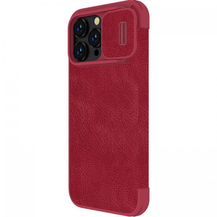 Nillkin - Nillkin iPhone 14 Pro Max Plnboksfodral Qin Pro Lder - Rd