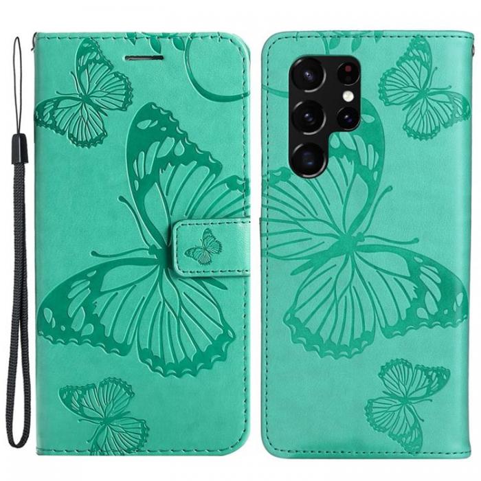 A-One Brand - Butterfly Imprinted Fodral Galaxy S22 - Grn