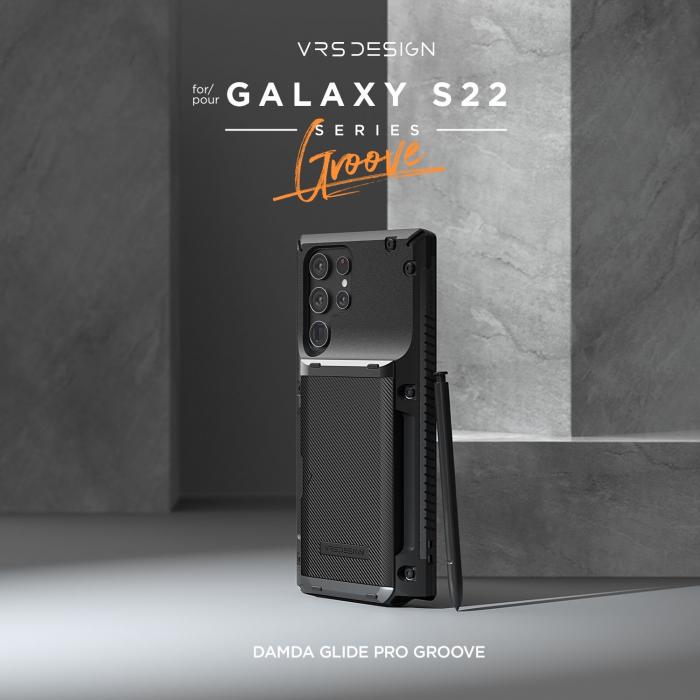 UTGATT1 - VRS DESIGN | Damda Glide Pro Skal Galaxy S22 Ultra - Svart