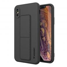 Wozinsky - Wozinsky Kickstand Silicone Skal iPhone Xs Max - Svart