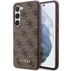 Guess - Guess Galaxy S24 Plus Mobilskal Metall Guld Logo - Brun