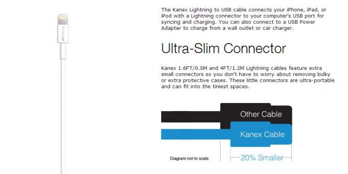 UTGATT5 - Kanex Apple Lightning kabel 3 meter - Vit