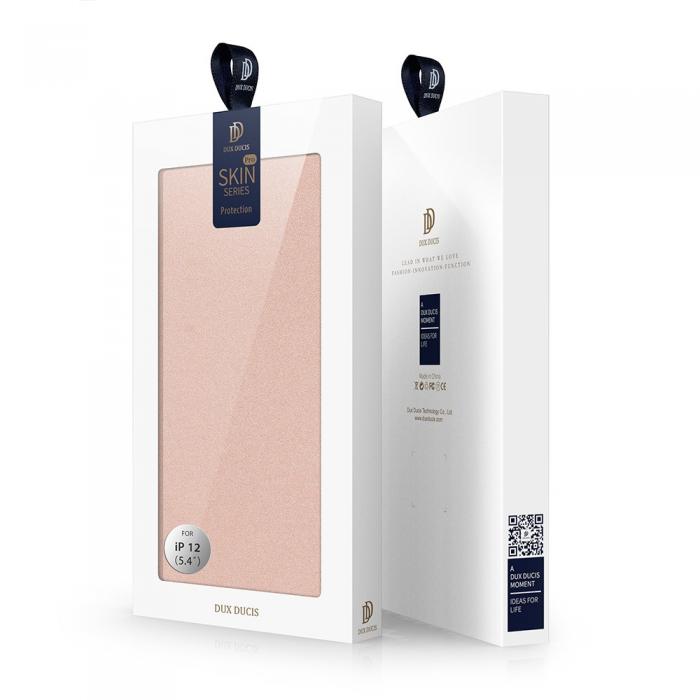 Dux Ducis - Dux Ducis PU Lder Plnboksfodral iPhone 12 Mini - Rose Gold