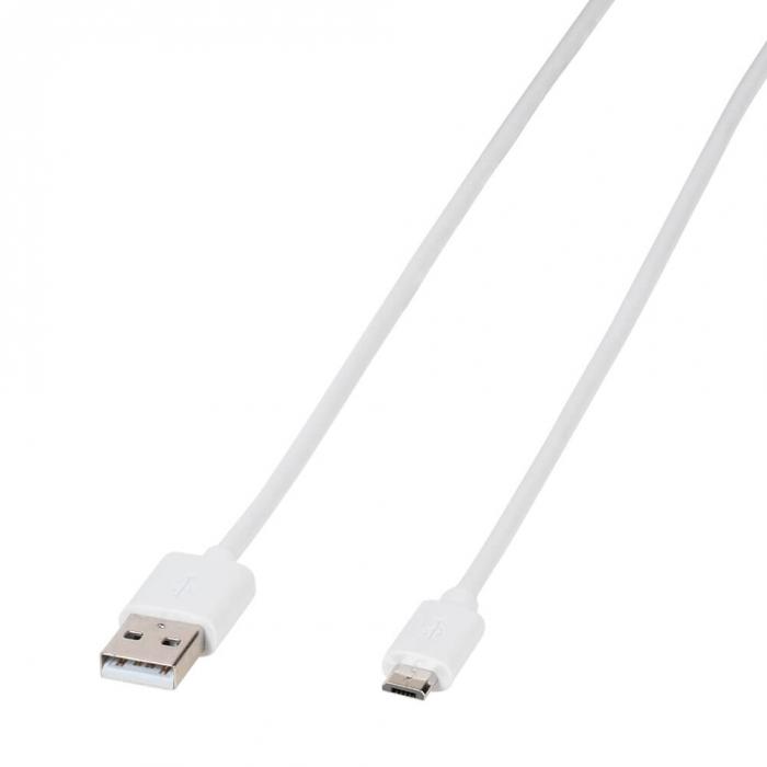 UTGATT1 - Vivanco USB Hemladdare Plus Micro-USB kabel 2.4A - Vit