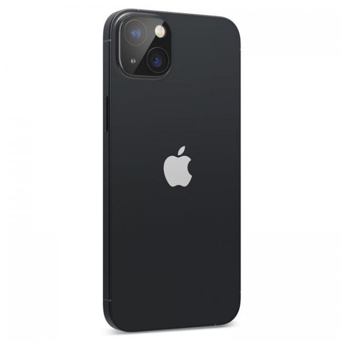 UTGATT1 - Spigen [2-Pack] iPhone 14/14 Plus KameraLinsskydd i Hrdat Glas - Svart