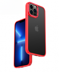 A-One Brand - iPhone 14 Pro Max Skal Kameraram i Aluminiumlegering - Röd