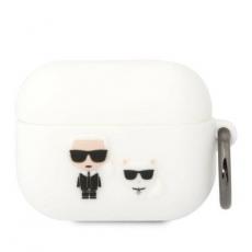 KARL LAGERFELD - Karl Lagerfeld Airpods Pro Skal Karl & Choupette - Vit