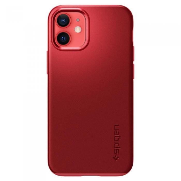 UTGATT5 - SPIGEN Thin Fit mobilskal iPhone 12 Mini Rd