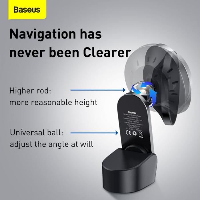 UTGATT4 - Baseus Magnetic Magsafe Wireless Billaddare 15 W - Svart