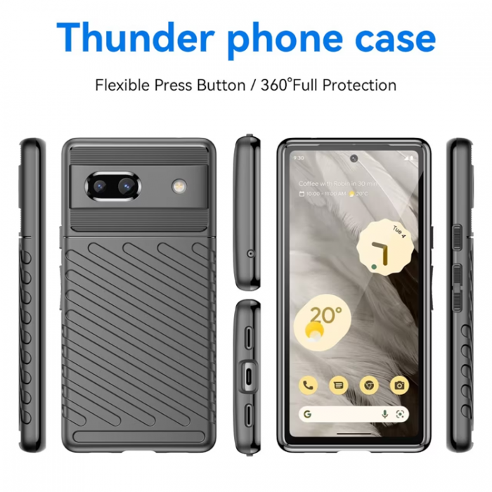 A-One Brand - Google Pixel 7a Mobilskal Thunder TPU - Svart