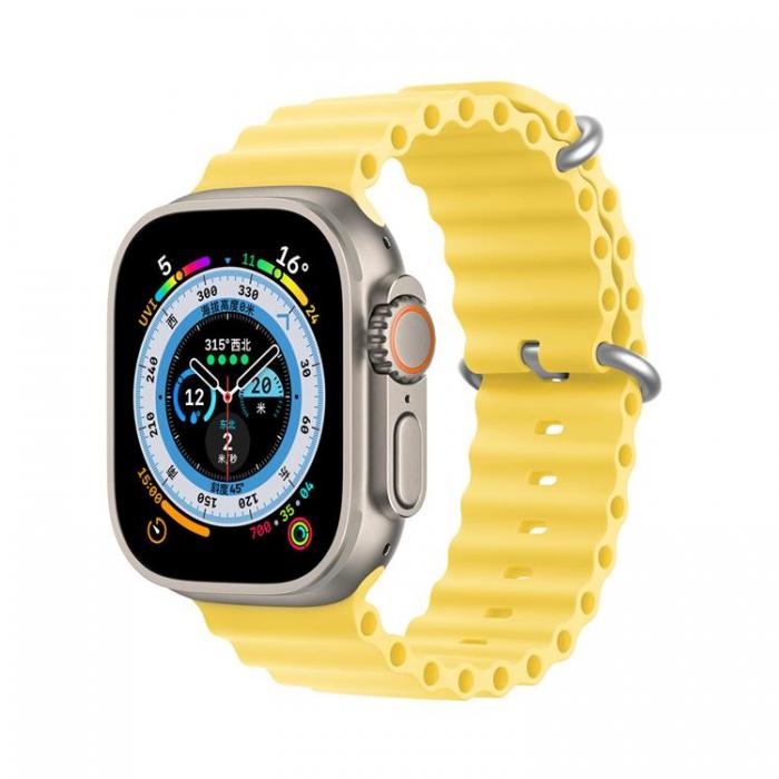 Dux Ducis - Dux Ducis Apple Watch 4/5/6/7/8/SE (38/40/41mm) Armband Silikon Ocean - Gul