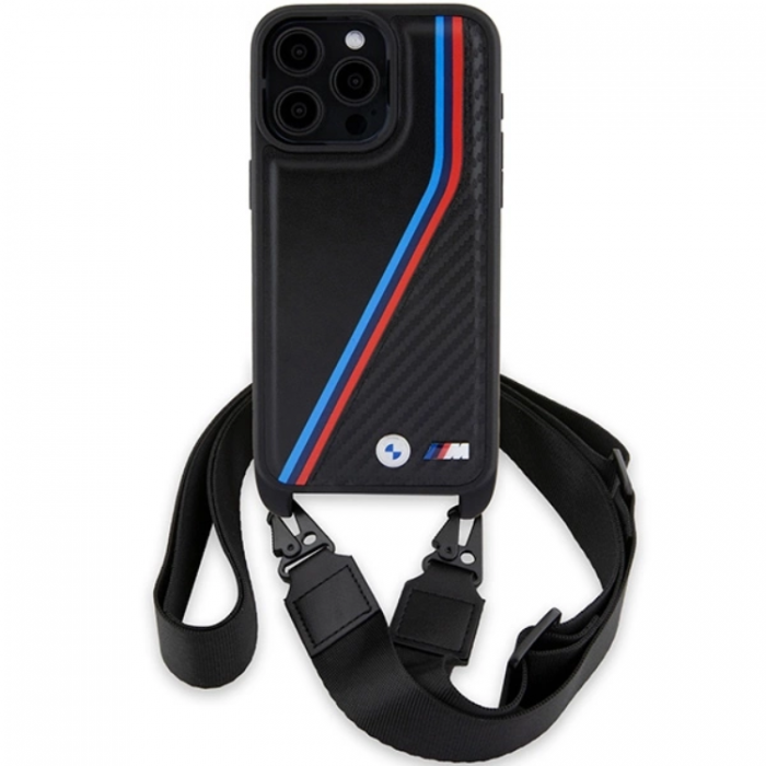 BMW - BMW iPhone 15 Pro Halsbandsskal M Edition Carbon Tricolor