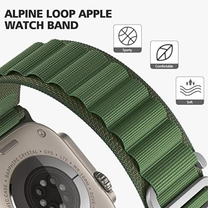 A-One Brand - Apple Watch Ultra/SE/8/7/6/5/4 Band (49/45/44mm) Loop - Grn