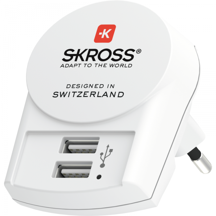 UTGATT1 - SKross Euro USB - 2xUSB Type A Laddare