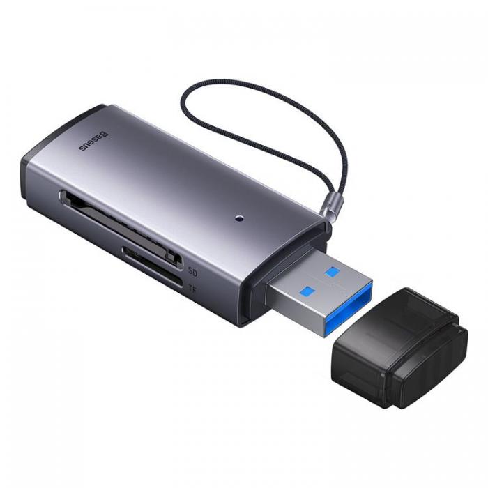 BASEUS - Baseus Adapter SD TF USB Kortlsare - Gr