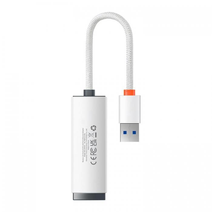 UTGATT5 - Baseus External USB-A Ntverks Adapter - Vit