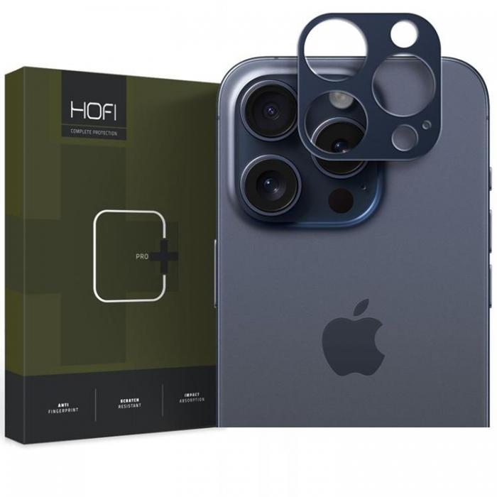 Hofi - Hofi iPhone 15 Pro/Pro Max Kameralinsskydd i Hrdat Glas - Navy