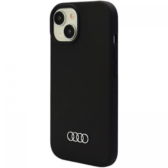 Audi - Audi iPhone 15 Plus Mobilskal Silikon - Svart
