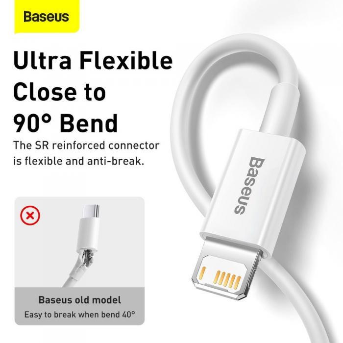 UTGATT1 - BASEUS kabel USB-C to USB-C PD100W Power Delivery 2m Vit