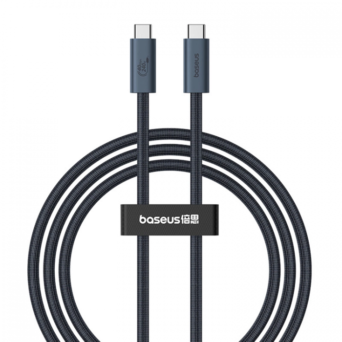 BASEUS - Baseus USB-C Snabbladdningskabel 240W 1m - Svart