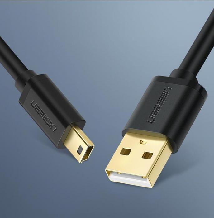 Ugreen - Ugreen USB Till Mini USB Kabel 2m - Svart