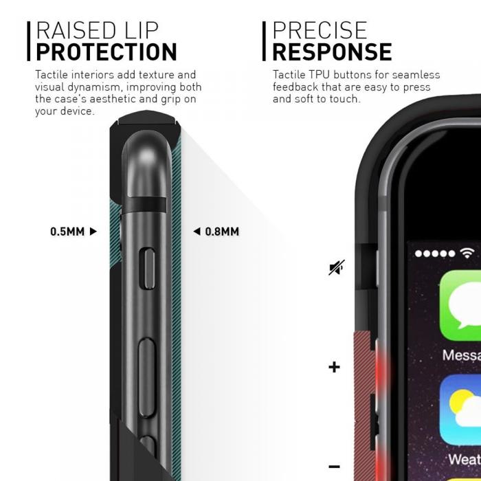 UTGATT5 - Caseology Fusion Bumper Skal till Apple iPhone 6 / 6S - Svart