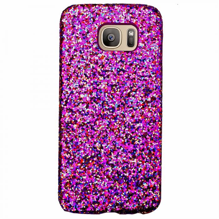 UTGATT5 - MobilSkal till Samsung Galaxy S7 Edge - Glitter Lila