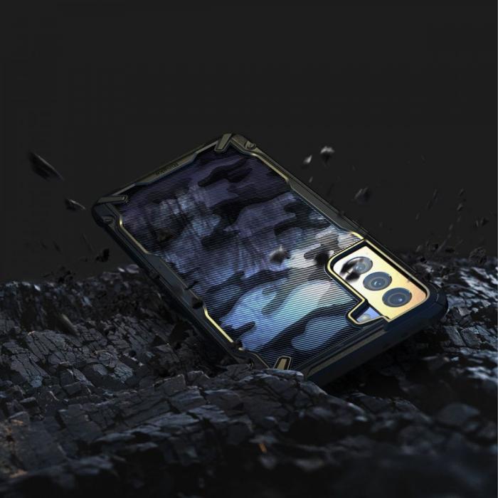 UTGATT1 - RINGKE Fusion X mobilskal Till Galaxy S21 Camo Svart