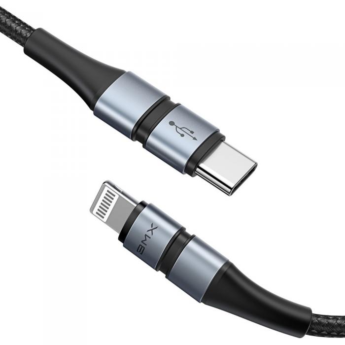 UTGATT5 - Baseus BMX MFI USB Type C PD 18W - lightning 1.2m nylonkabel Gr