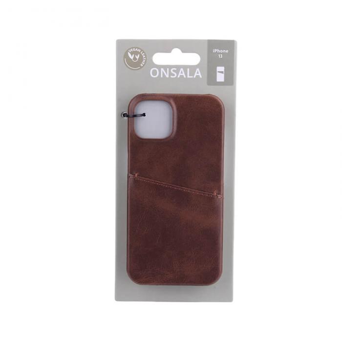 Onsala - Onsala Mobilskal med Kortfack till iPhone 13 - Brun