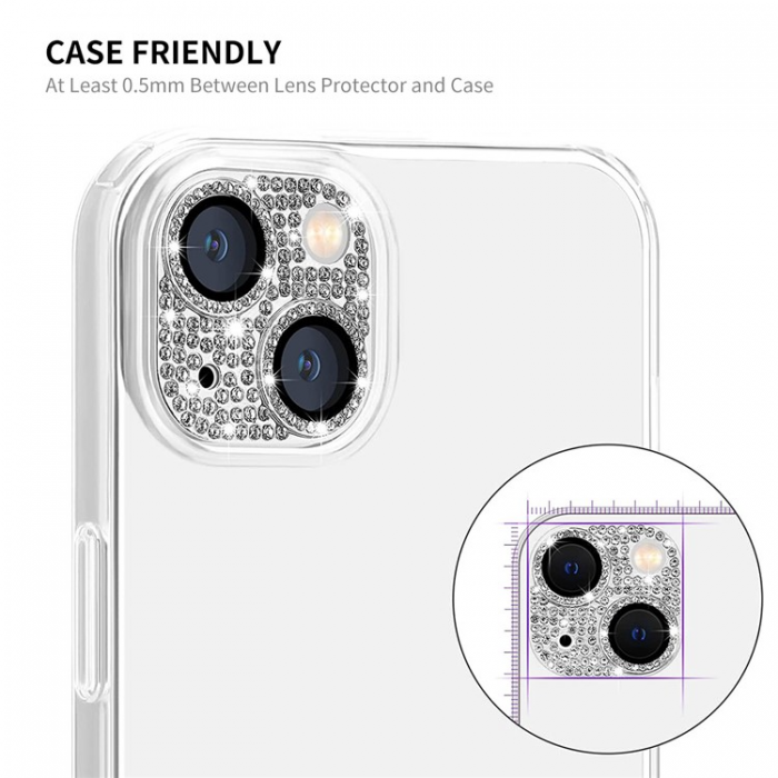HAT PRINCE - Enkay iPhone 13/iPhone 13 mini Kameralinsskydd i Hrdat glas