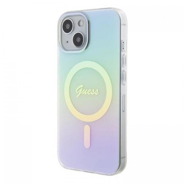 Guess - Guess iPhone 15 Mobilskal Magsafe IML Iridescent - Turquoise