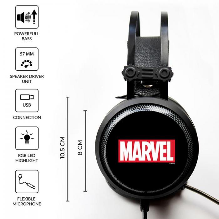 UTGATT5 - MARVEL Gaming Headset USB 7.1-ljud Marvel