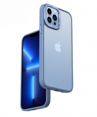 A-One Brand - iPhone 14 Pro Max Skal Kameraram i Aluminiumlegering - Blå
