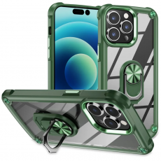 Taltech - iPhone 15 Pro Max Mobilskal Ringhållare Elektropläterat - Grön