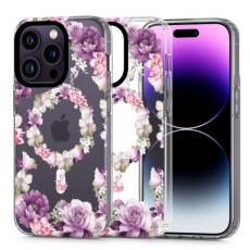 Tech-Protect - Tech-Protect iPhone 14 Pro Mobilskal Magsafe Magmood - Rose Floral
