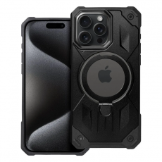 A-One Brand - iPhone 15 Pro Mobilskal Magsafe Ringhållare Armor - Svart