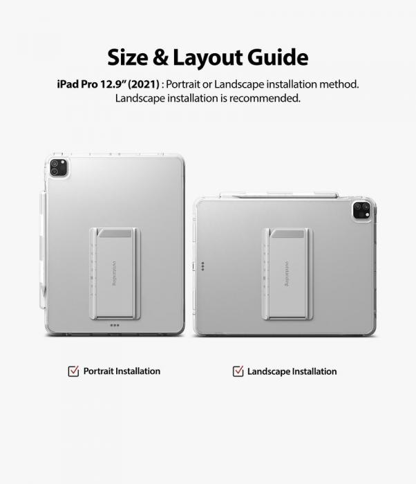 UTGATT4 - Ringke Fusion Hrd Skal iPad Pro 12.9'' 2021 Foldable Stand - Transparent