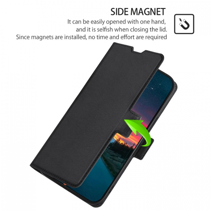 A-One Brand - Xiaomi 13 Lite Plnboksfodral Dual Magnetic Clasp - Svart