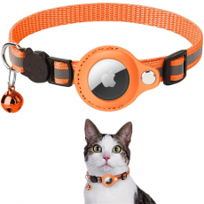 A-One Brand - Airtag Skal Cat Collar med Breakaway Bell - Orange