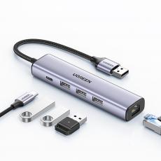 Ugreen - Ugreen Multifunktions Adapter HUB USB Typ-C - Grå