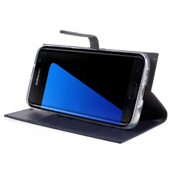 UTGATT5 - Mercury Romance Plnboksfodral till Samsung Galaxy S7 Edge - Bl